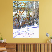 雪が水の色に落絵画ちた キャンバスプリント (インサイチュ (リビング))