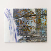 雪が水の色に落絵画ちた ジグソーパズル (横)