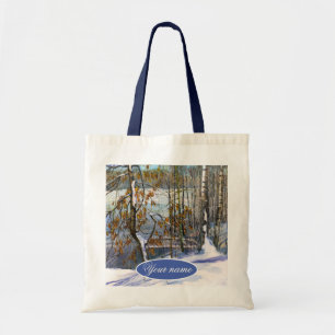 雪が水の色に落絵画ちた トートバッグ