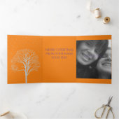 雪が水の色に落絵画ちた 三つ折りクリスマスカード (内部)