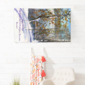 雪が水の色に落絵画ちた 横断幕 (インサイチュ)