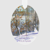 雪が水色に落ちた オーナメント (正面)