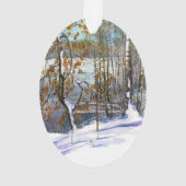 雪が水色に落ちた オーナメント (裏面)