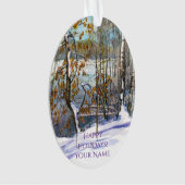 雪が水色に落ちた オーナメント (正面)