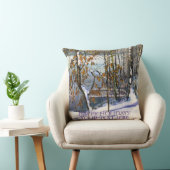 雪が水色に落ちた クッション (椅子)