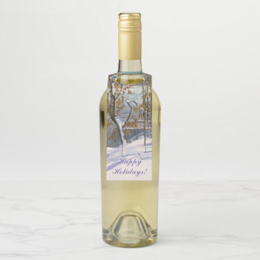 雪が水色に落ちた ボトルネックタグ (ボトル)