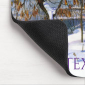 雪が水色に落ちた マウスパッド (コーナー)