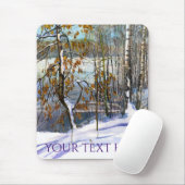 雪が水色に落ちた マウスパッド (マウス)