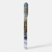 雪が水色に落ちた iPhoneケース (右側面)