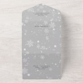 雪が灰色に落ちる オールインワン招待状 (外側)