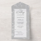 雪が灰色に落ちる オールインワン招待状 (内側)