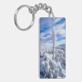 雪が積もったユッカ キーホルダー (正面左)