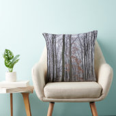 雪が積もった森の冬の風景写真 クッション (椅子)