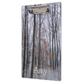 雪が積もった森の冬の風景写真 クリップボード (左)