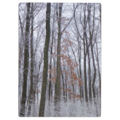 雪が積もった森の冬の風景写真 クリップボード (裏面)