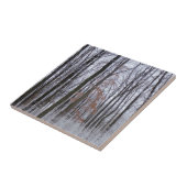 雪が積もった森の冬の風景写真 タイル (側面)