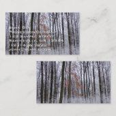 雪が積もった森の冬の風景写真 名刺 (正面/裏面)