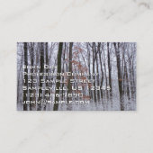 雪が積もった森の冬の風景写真 名刺 (正面)