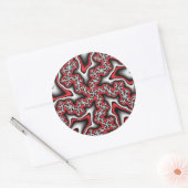 雪が荒れたステッカー ラウンドシール (封筒)