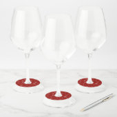 雪が赤く積もる ワイングラスタグ (セット)