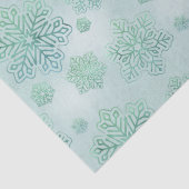 雪が輝く虹色の冬季の緑 薄葉紙 (詳細)