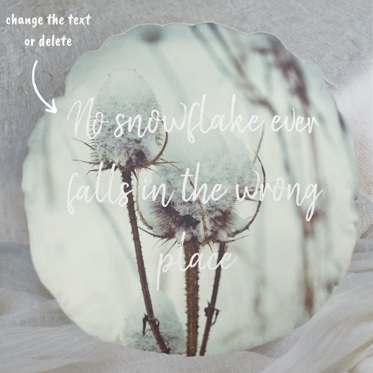 雪が降った後で ラウンドクッション