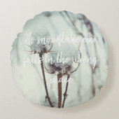 雪が降った後で ラウンドクッション (正面)