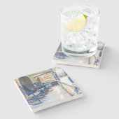 雪が降った後 – マーサのブドウ園 ストーンコースター (横)