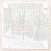 雪が降った ガラスコースター (裏面)