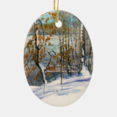 雪が降った セラミックオーナメント (裏面)