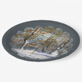 雪が降った ペーパープレート (アングル)