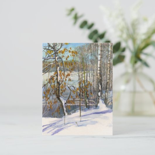 雪が降った ポストカード (スタンド正面)