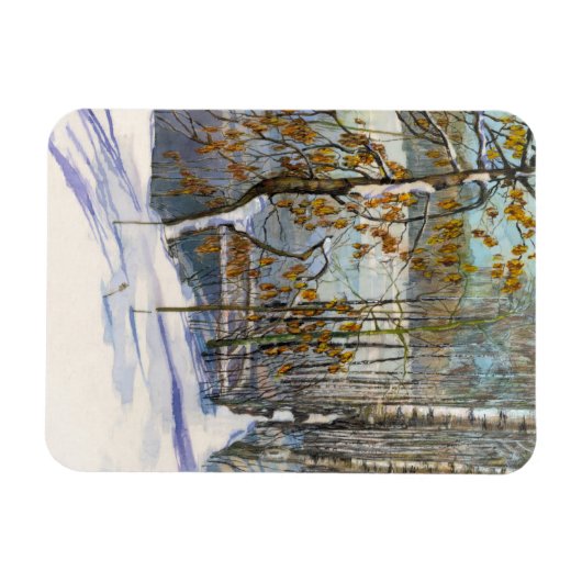 雪が降った マグネット (横)