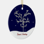 …雪が降っています セラミックオーナメント (右)