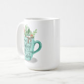 雪が降っているホットココアがホットチョコレートを呼んでいる コーヒーマグカップ (正面左)