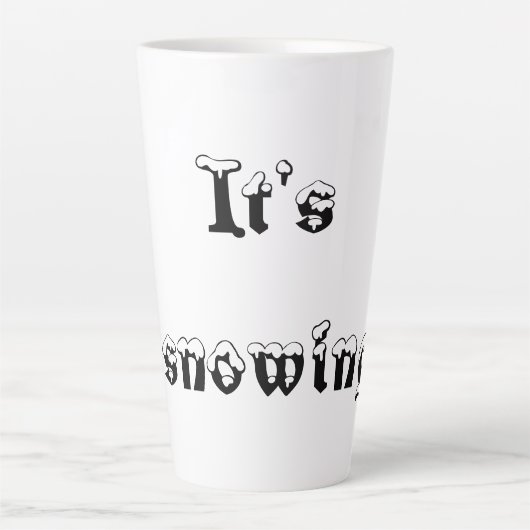 雪が降っているマグカップ カフェラテマグ (正面)