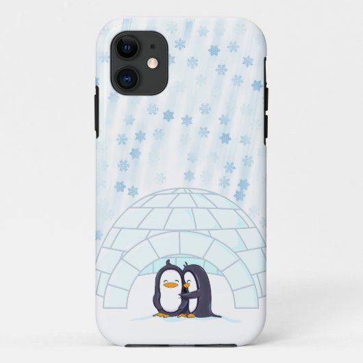雪が降っている間イグルーのペンギン Case-Mate iPhoneケース (裏面)