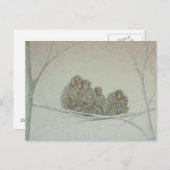 雪が降っている ポストカード (正面/裏面)