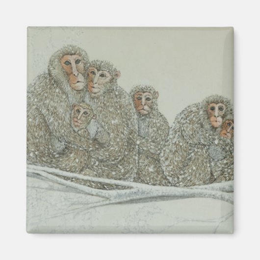 雪が降っている マグネット (正面)