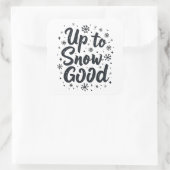 雪が降って最高に楽しいクリスマス スノーフレーク 冬 スクエアシール (バッグ)