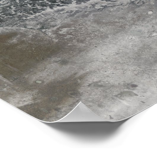 雪が降り積もったぼんやりしたロシア中部のオブ・リを示す ポスター (角)