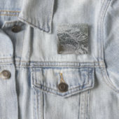 雪が降り積もったぼんやりしたロシア中部のオブ・リを示す 缶バッジ (インサイチュ)