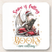 雪が降り、本が呼び出されている コースター (正面)