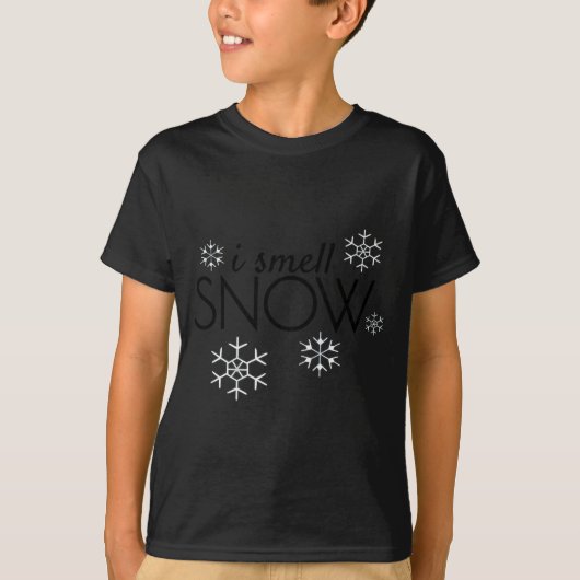 雪が降るおかしいホリデー 20未満の雪の結晶 Tシャツ (正面)