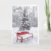 雪が降るといっても聖降誕祭は好い カード (正面)