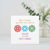 「雪が降るとき」のホリデーカード シーズンカード (スタンド正面)