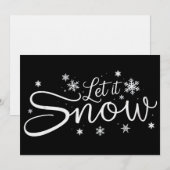 雪が降るのが好きな人へ 雪の結晶 ホリデー メリークリスマス  招待状 (正面/裏面)
