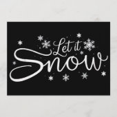 雪が降るのが好きな人へ 雪の結晶 ホリデー メリークリスマス  招待状 (正面)