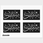 雪が降るのが好きな人へ 雪の結晶 ホリデー メリークリスマス  長方形シール (シート)