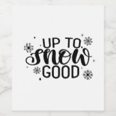 雪が降るまでいいことはない 面白いクリスマス 冬の雪の結晶 ワインラベル (シングルラベル)
